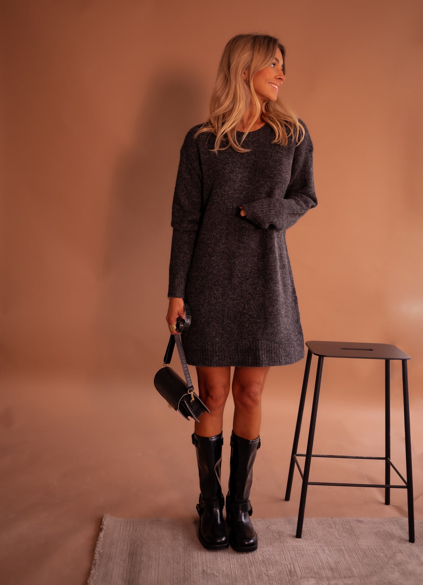 Grey Mariam Sweater Dress