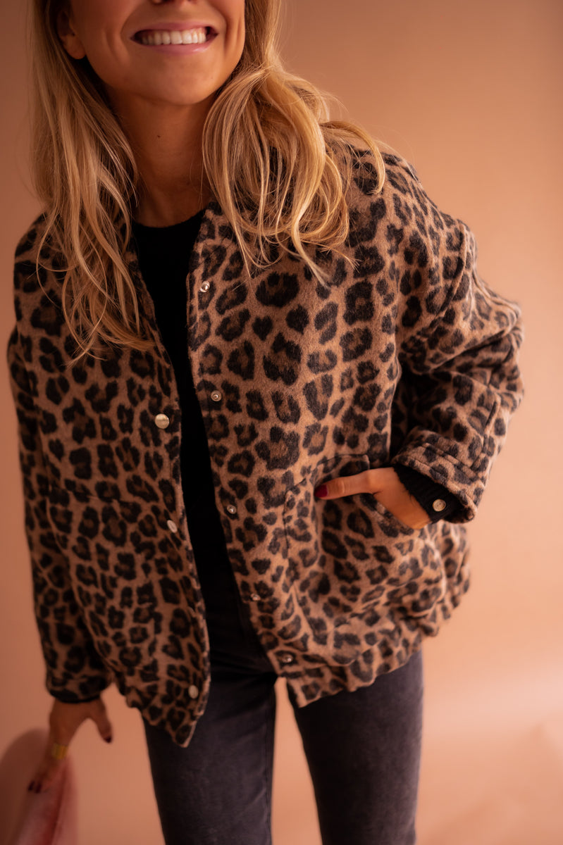 Leopard Cleo Bomber Jacket