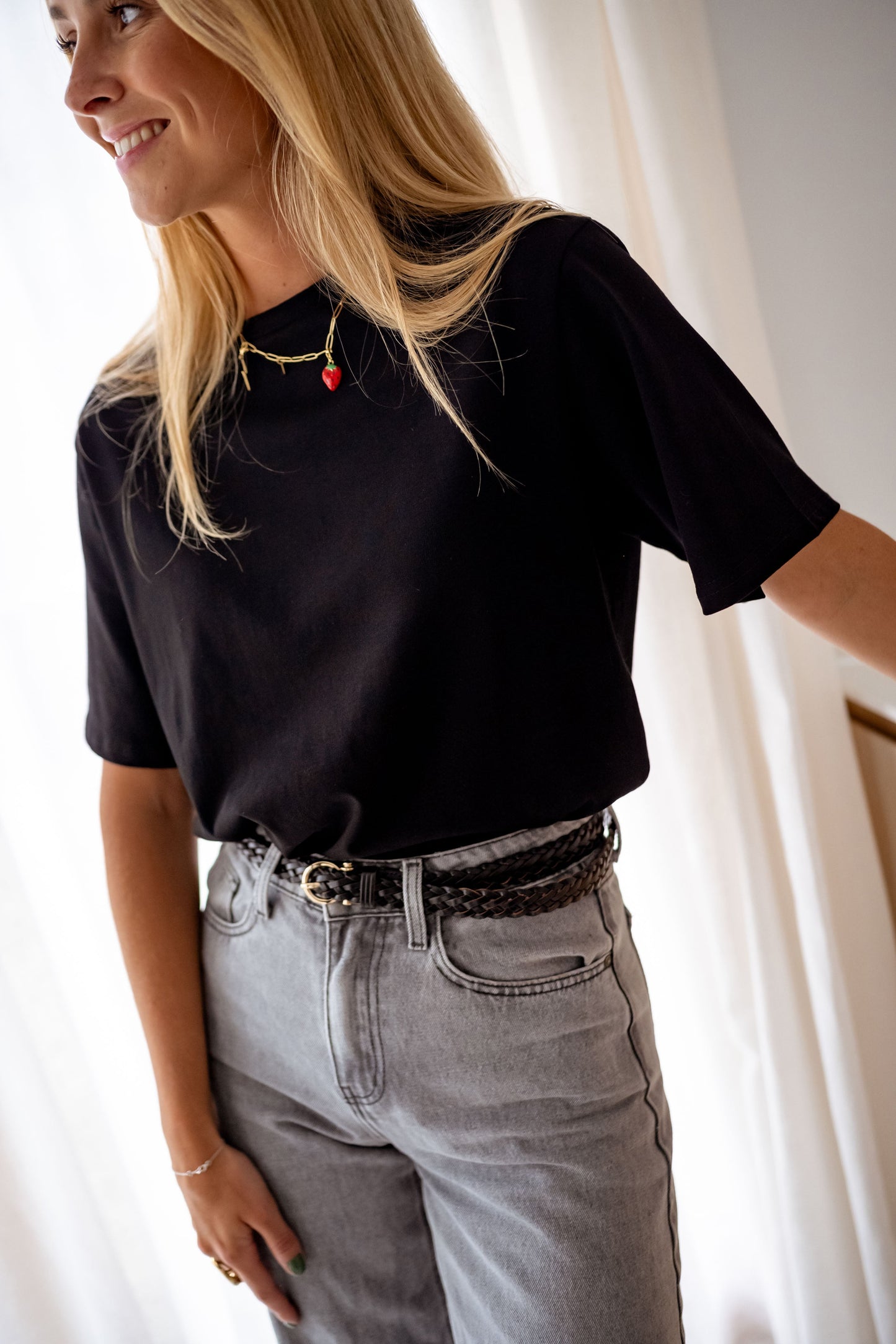 Red and Golden Strawberry Pendant