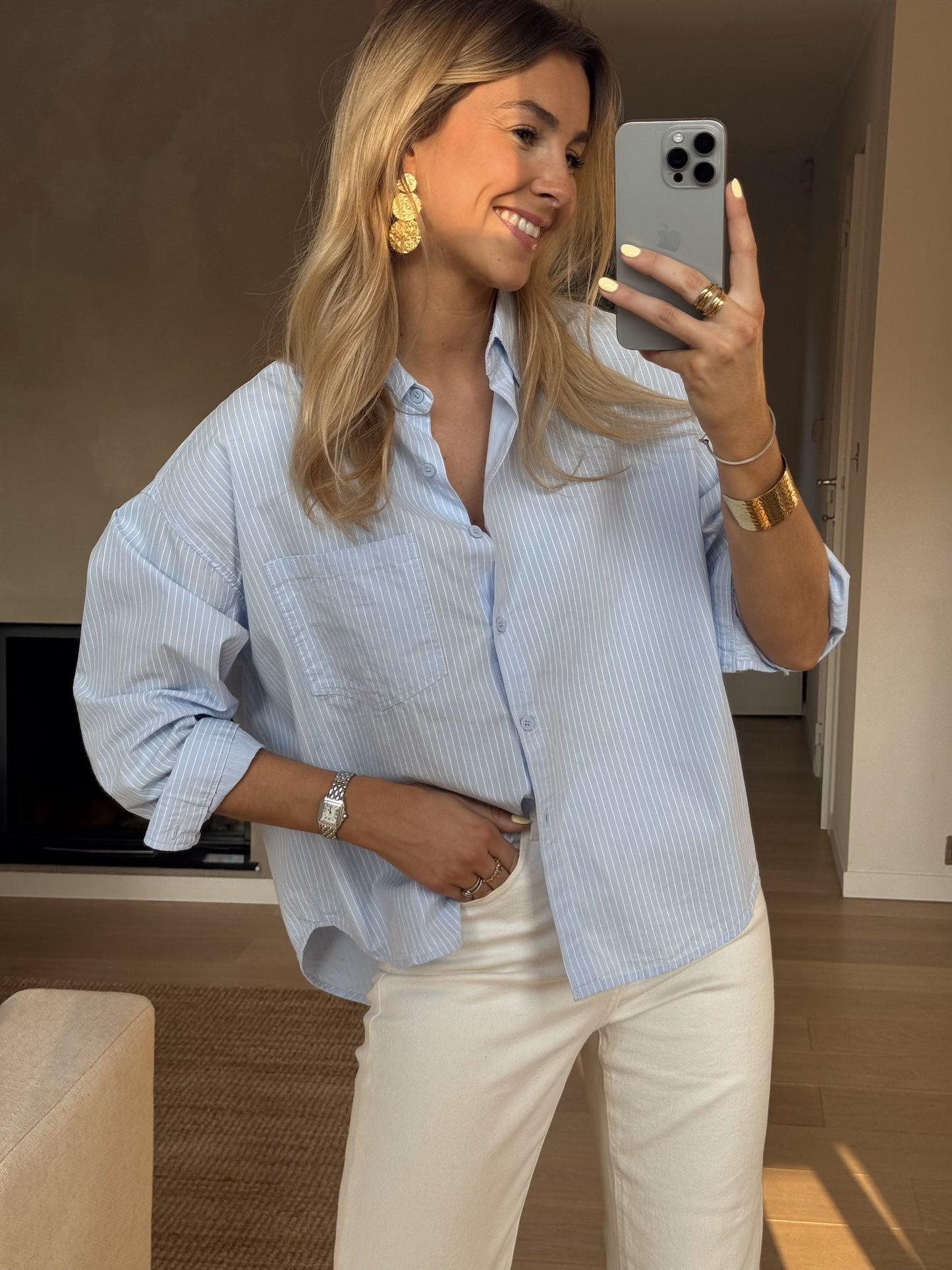 Blue Striped Kathou Shirt