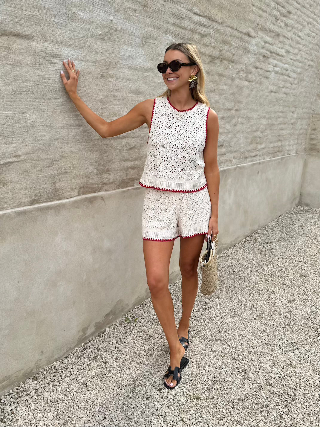 Ecru Louane Crochet Top