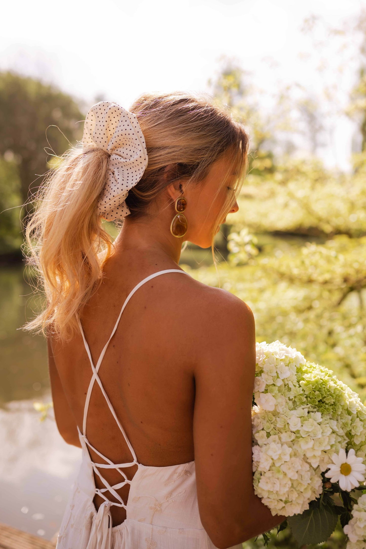 Gold and Brown Hetty Earrings