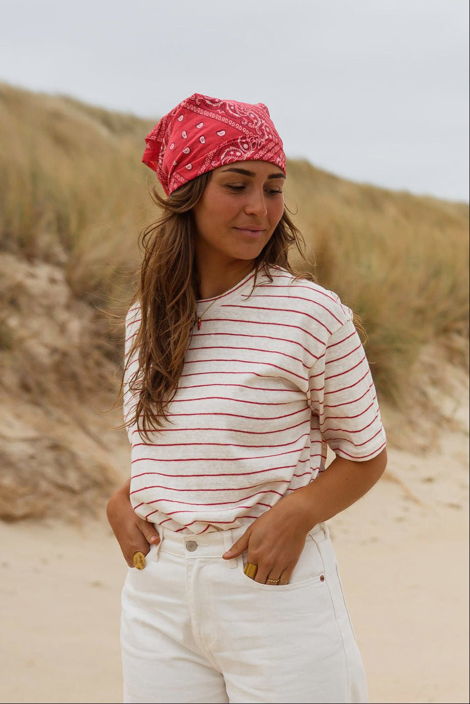 Red Bandana Denia Scarf | Easy Clothes North America