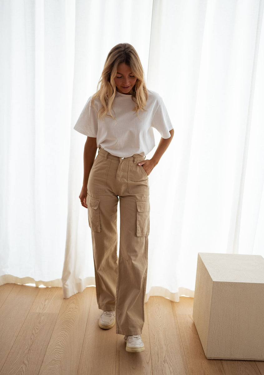 Beige Laurel Cargo Pants – Easy Clothes North America