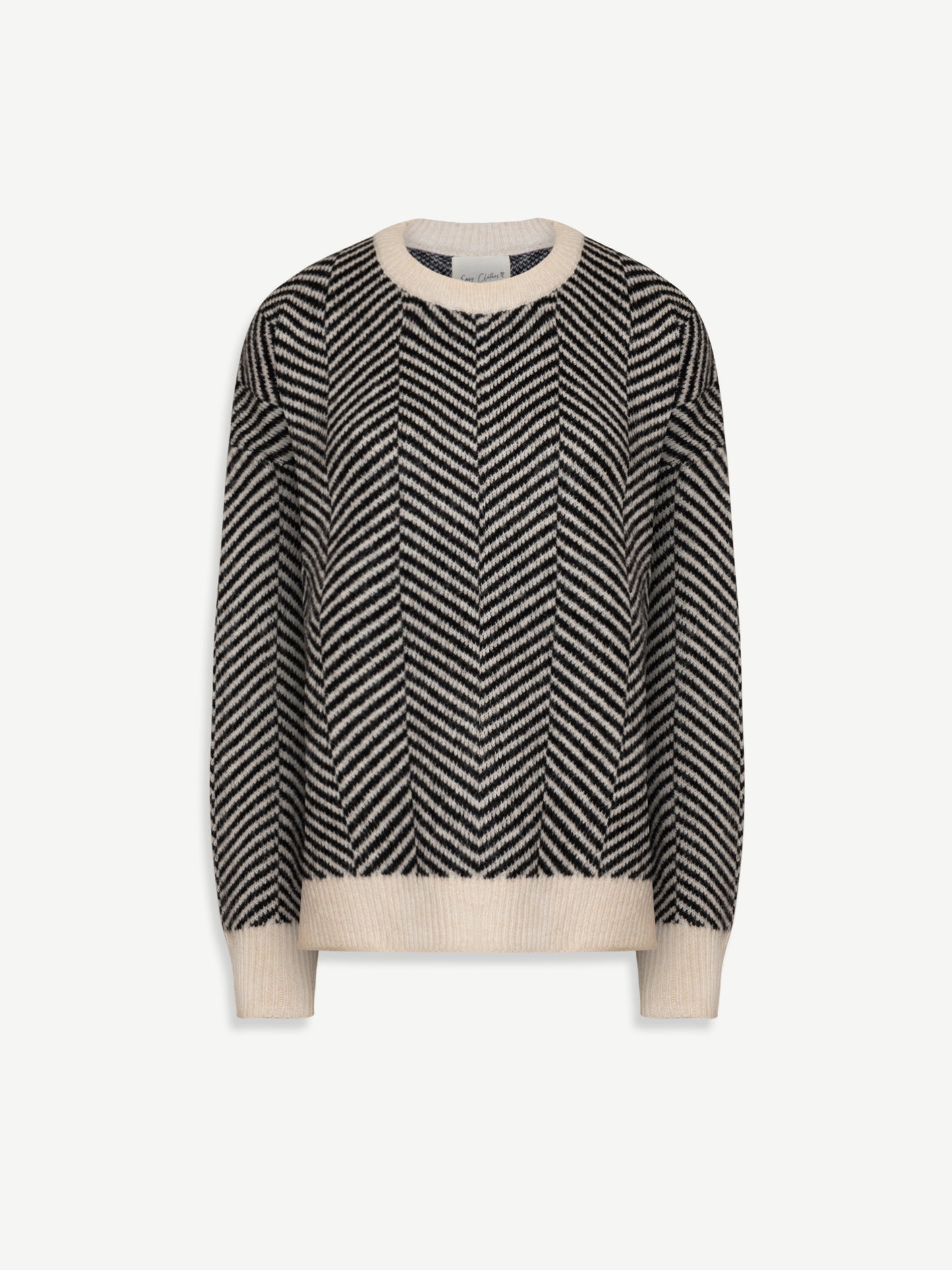 Black & Ecru Barry Sweater