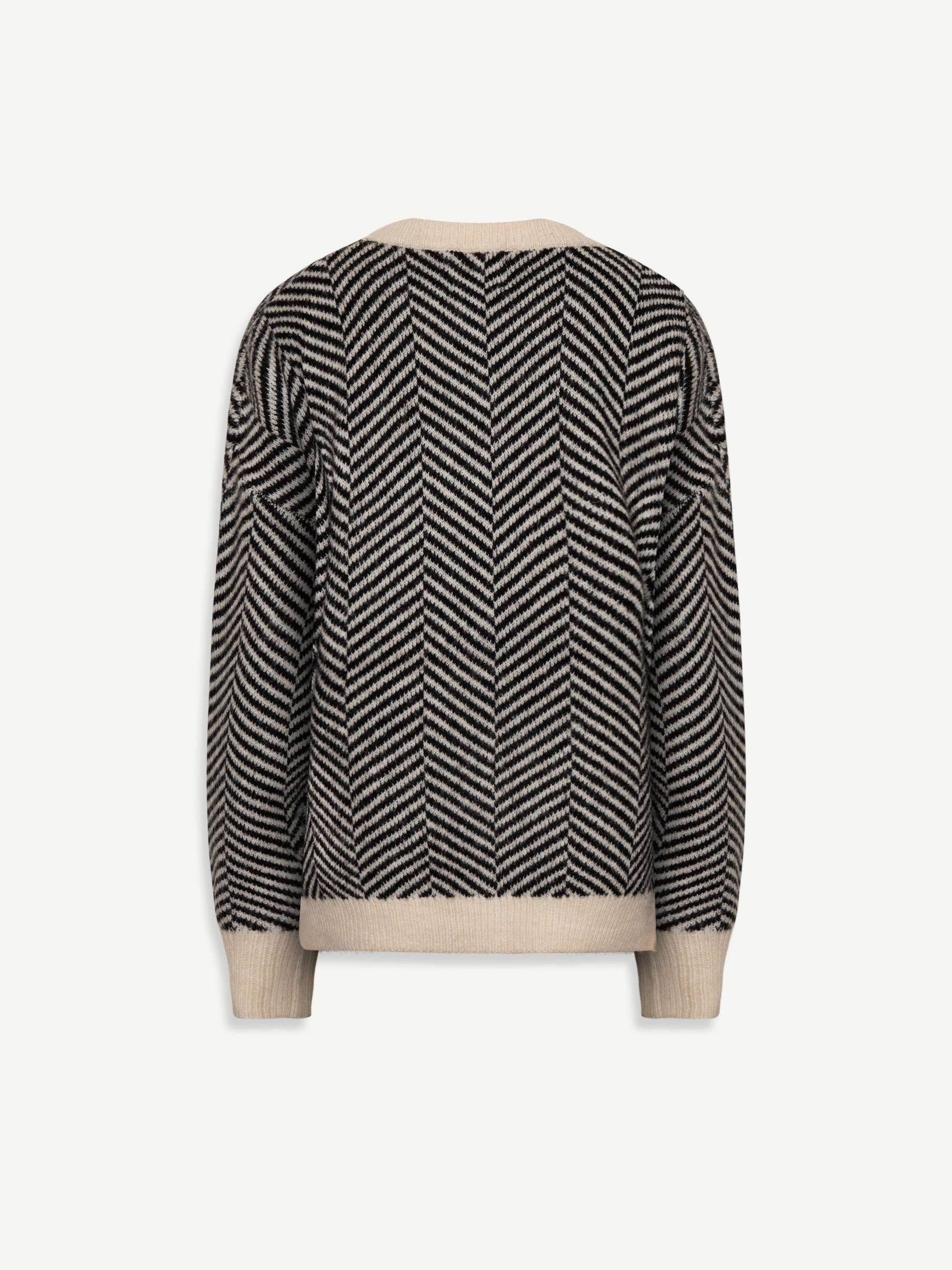 Black & Ecru Barry Sweater