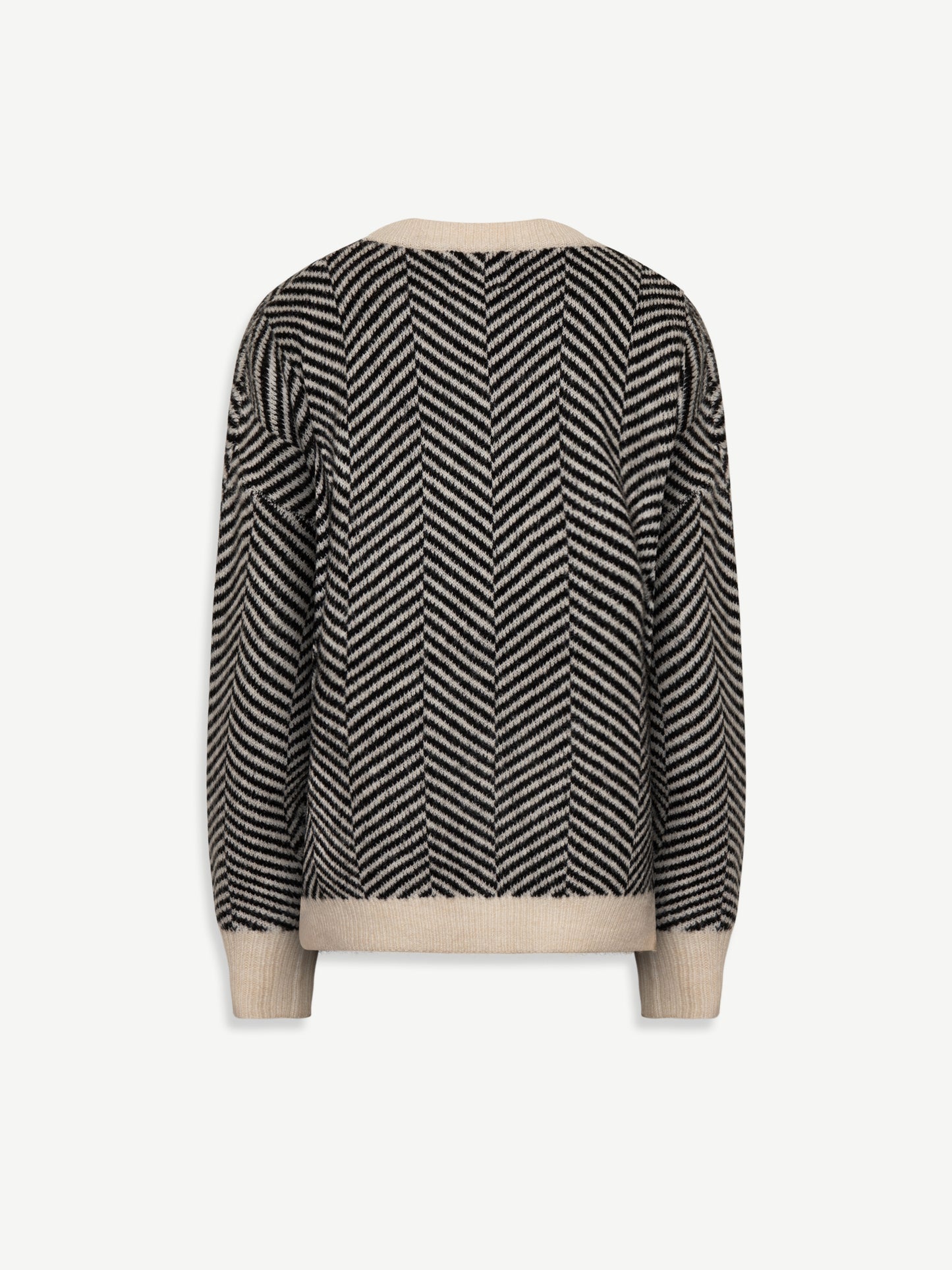 Black & Ecru Barry Sweater