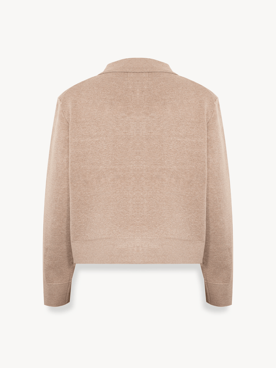 Beige Eather Cardigan