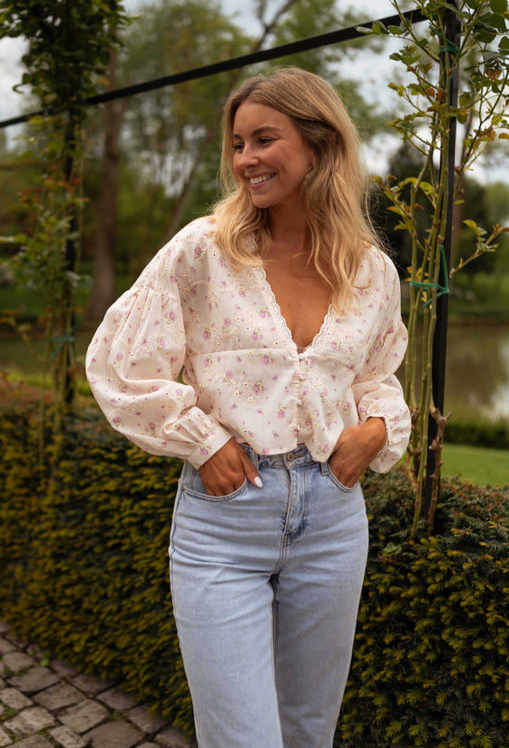 Ecru Floral Archie Blouse