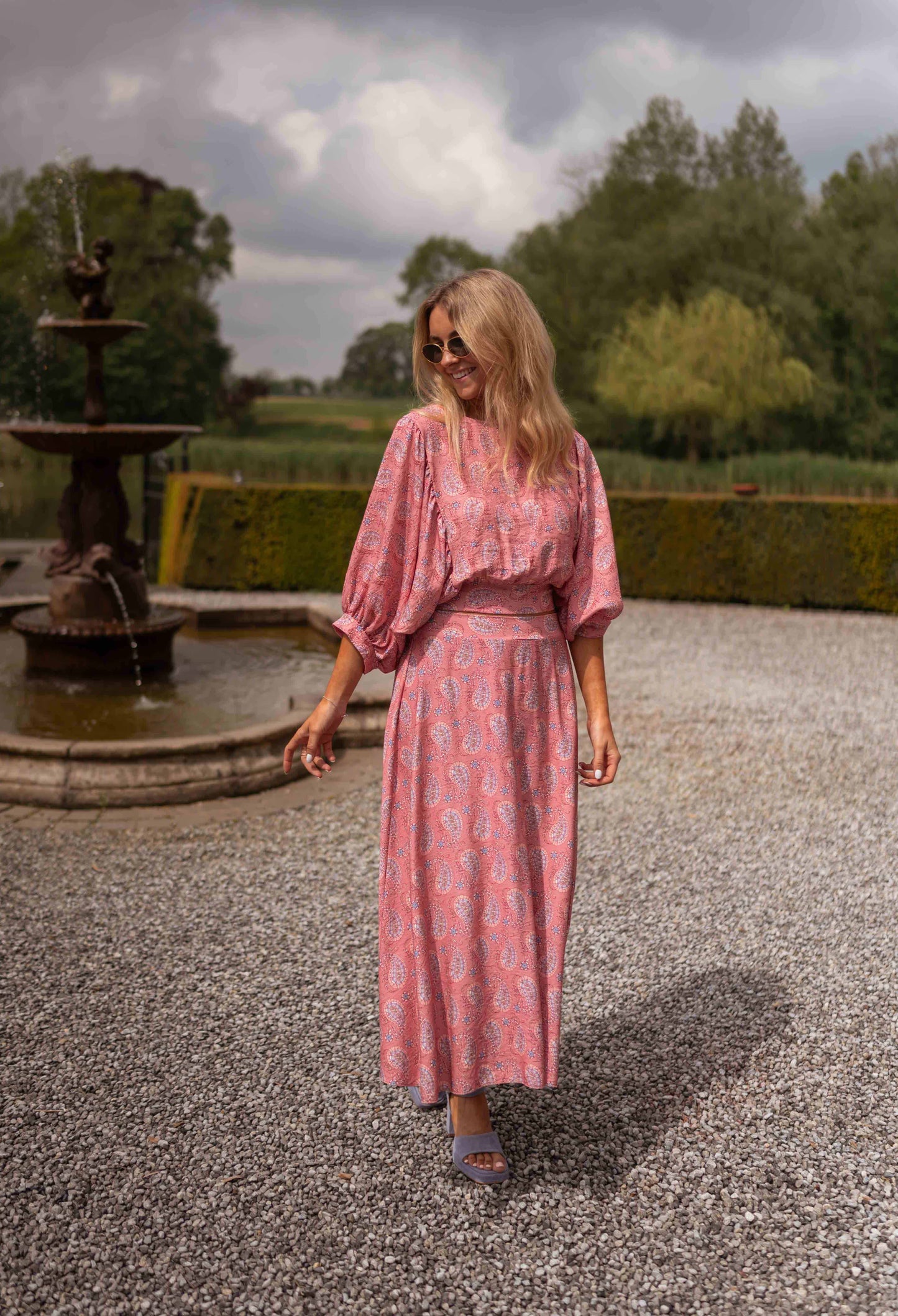 Pink Patterned Karlou Blouse