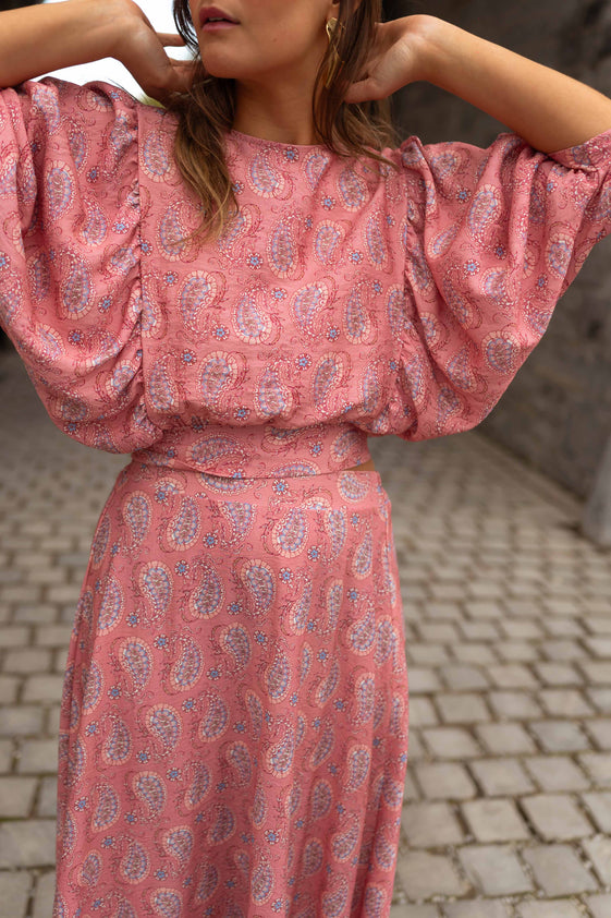 Pink Patterned Karlou Blouse