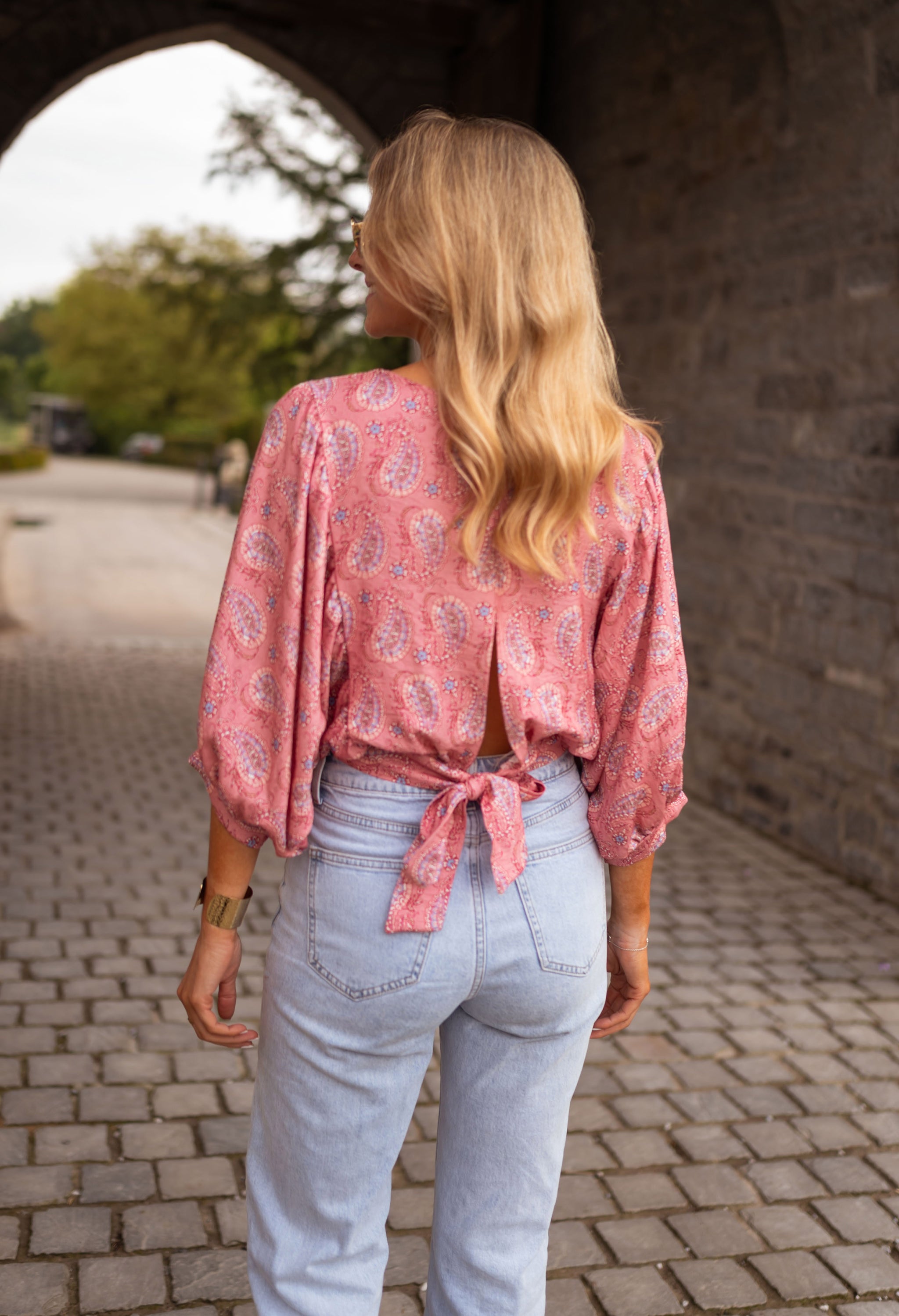 Pink Patterned Karlou Blouse