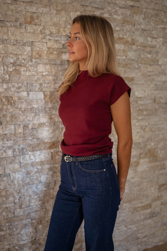 Burgundy Tracy Blouse