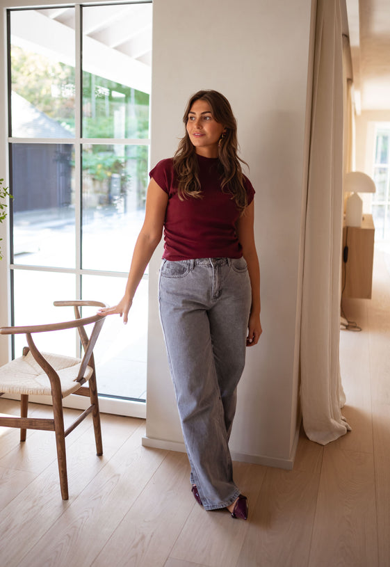 Burgundy Tracy Blouse