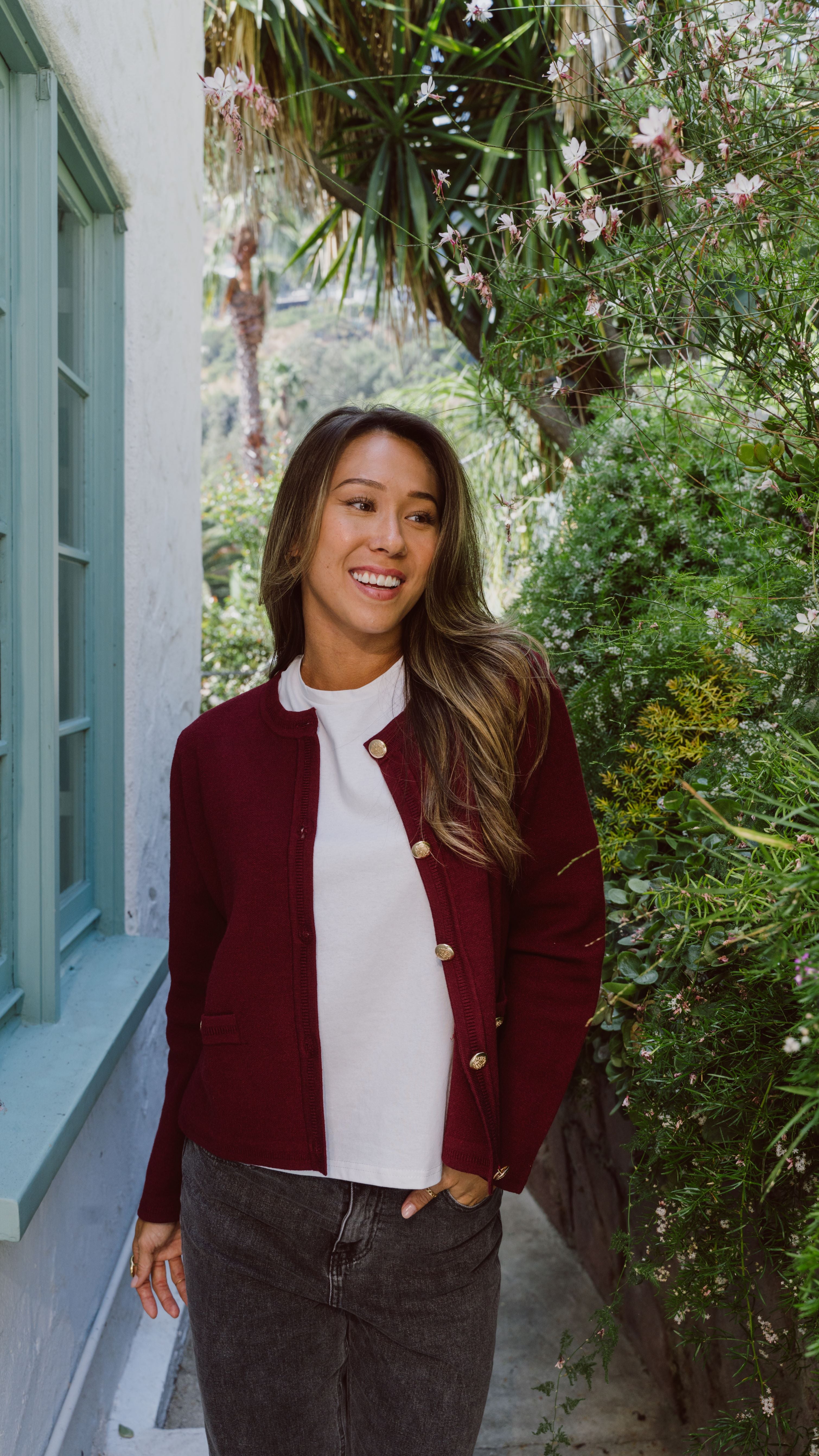 Burgundy Denysa Cardigan