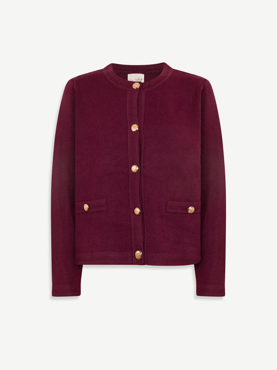 Burgundy Denysa Cardigan