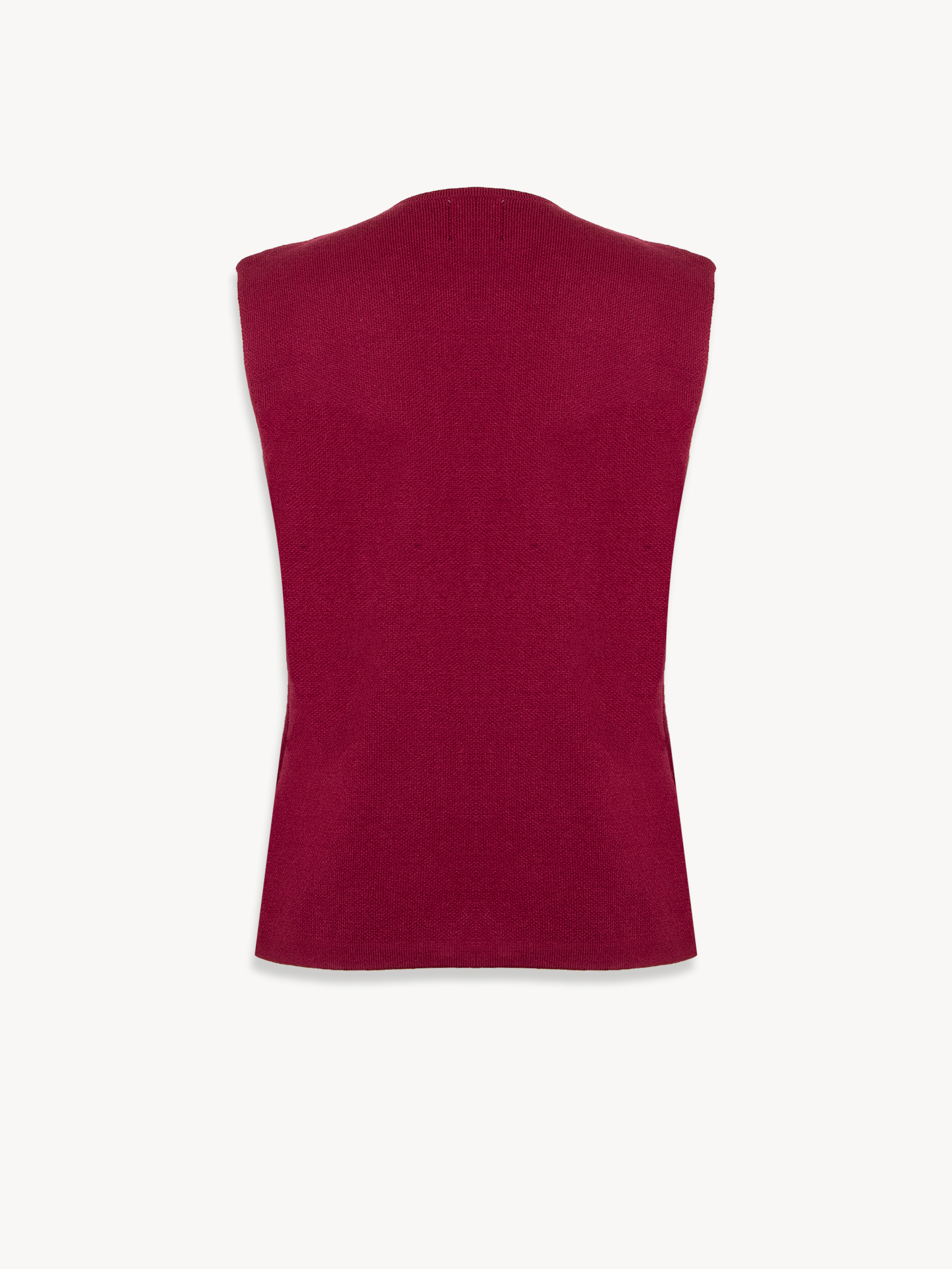 Burgundy Dolores Sleeveless Cardigan