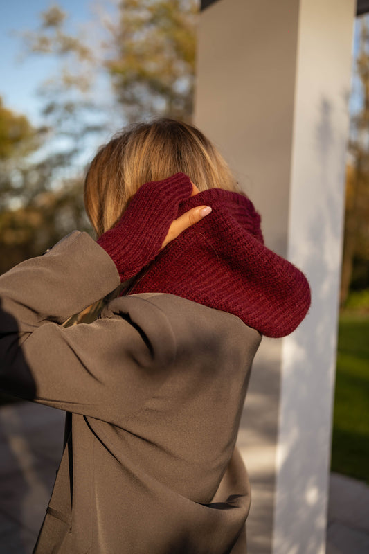 Burgundy Melou Balaclava