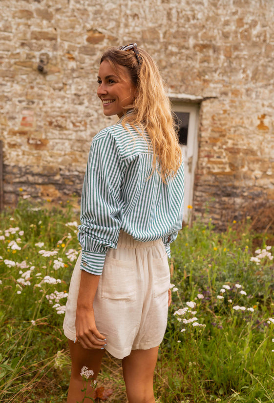 Green Striped Marine Shirt