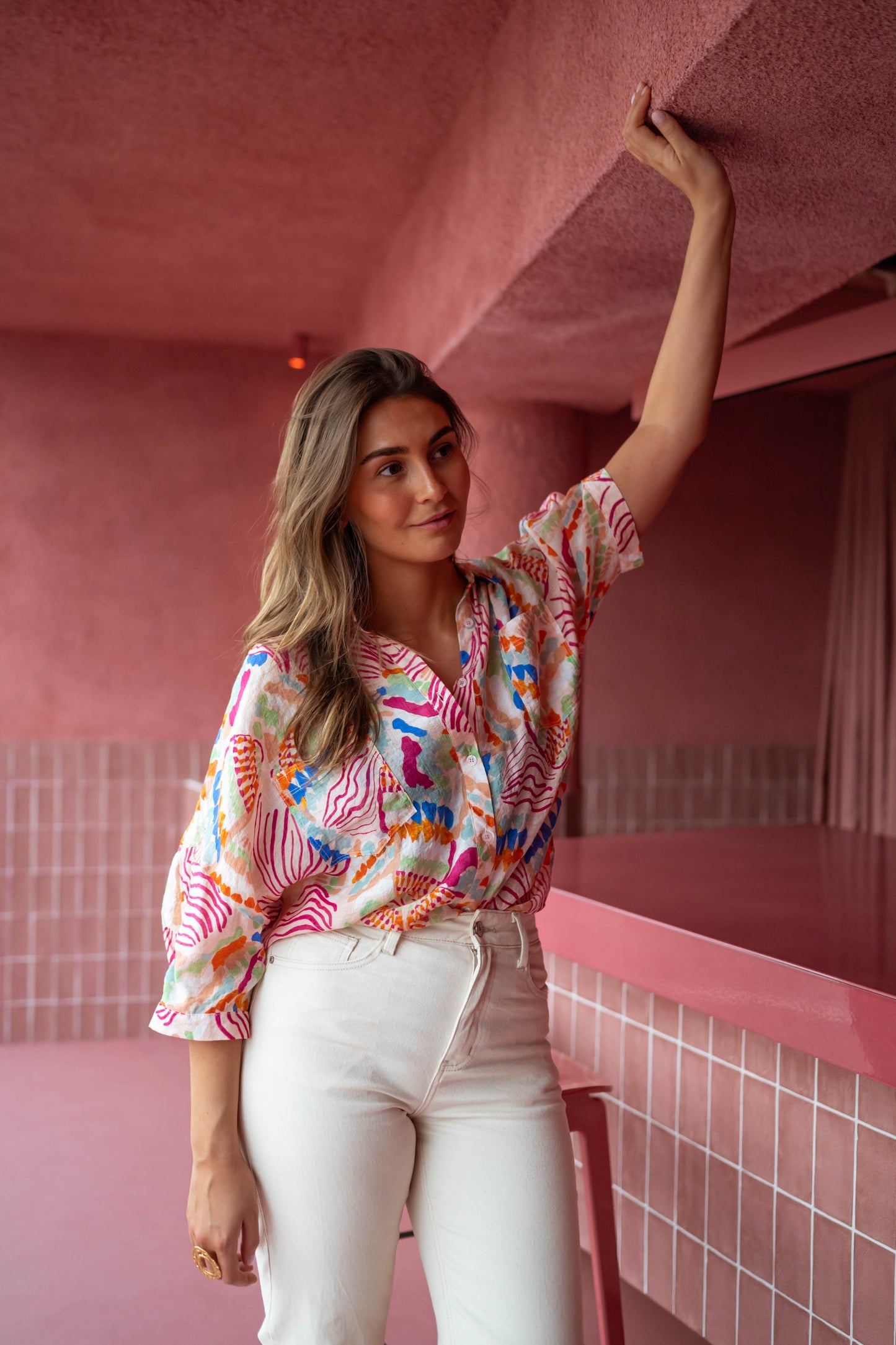 Pink Patterned Violette Shirt