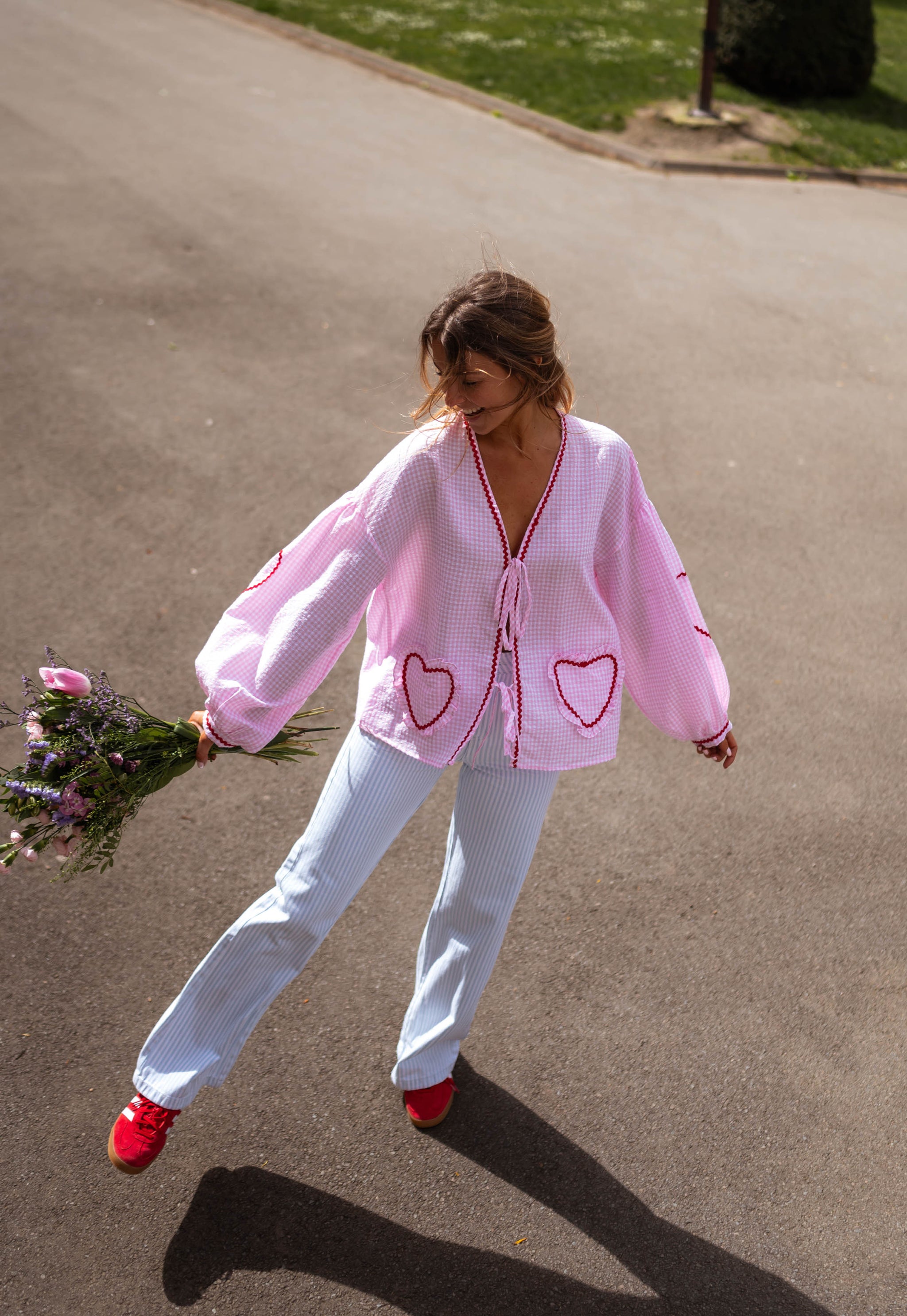 Pink Gingham Harper Blouse