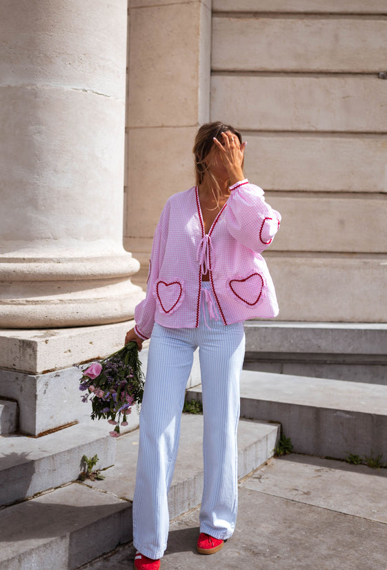 Pink Gingham Harper Blouse