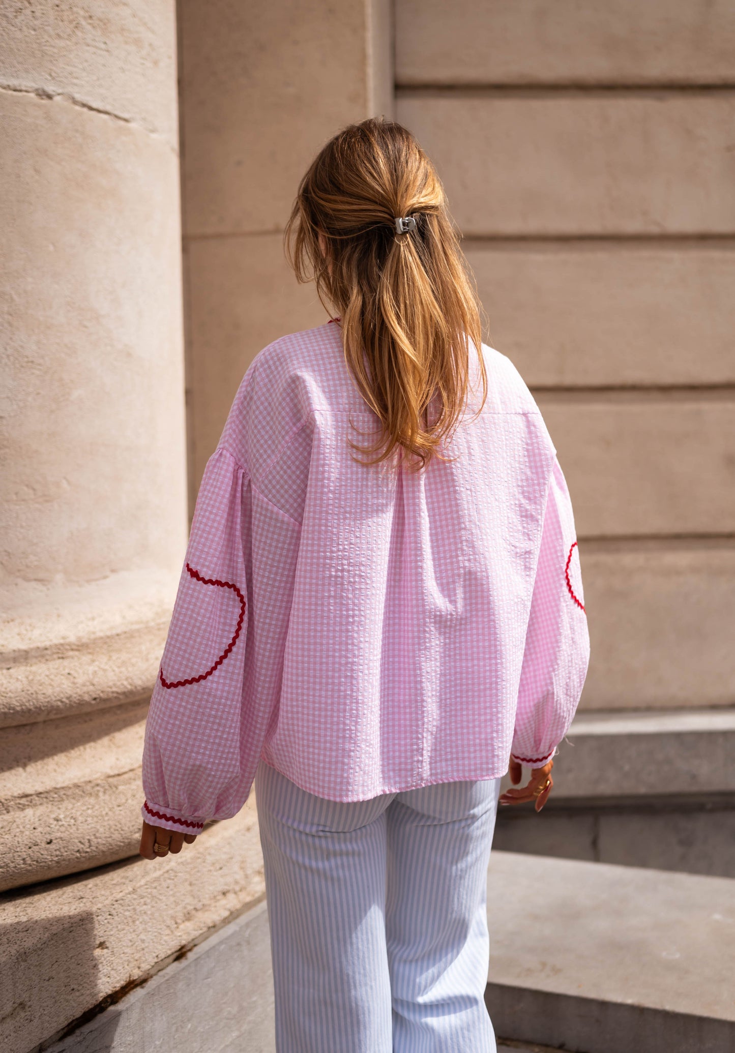 Pink Gingham Harper Blouse