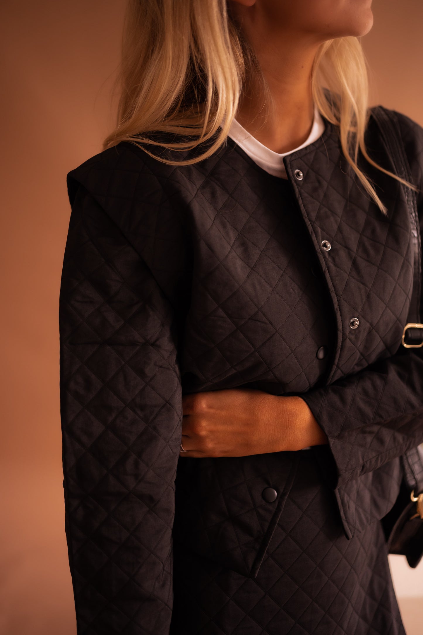 Black Quilted Maina Jacket