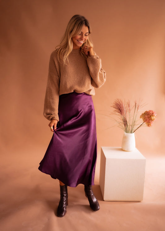 Plum Elenore Skirt