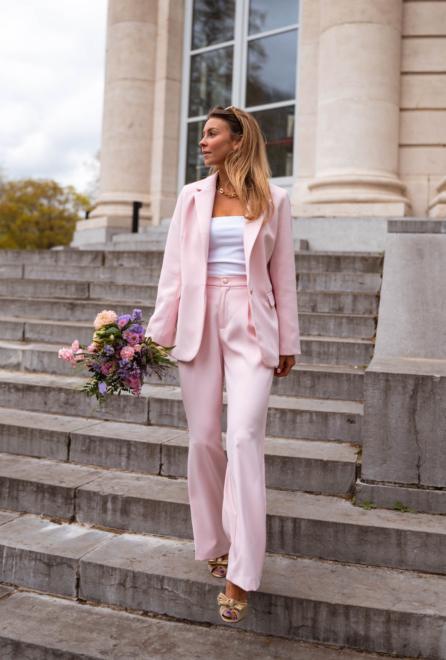 Powder Pink Aurore Blazer