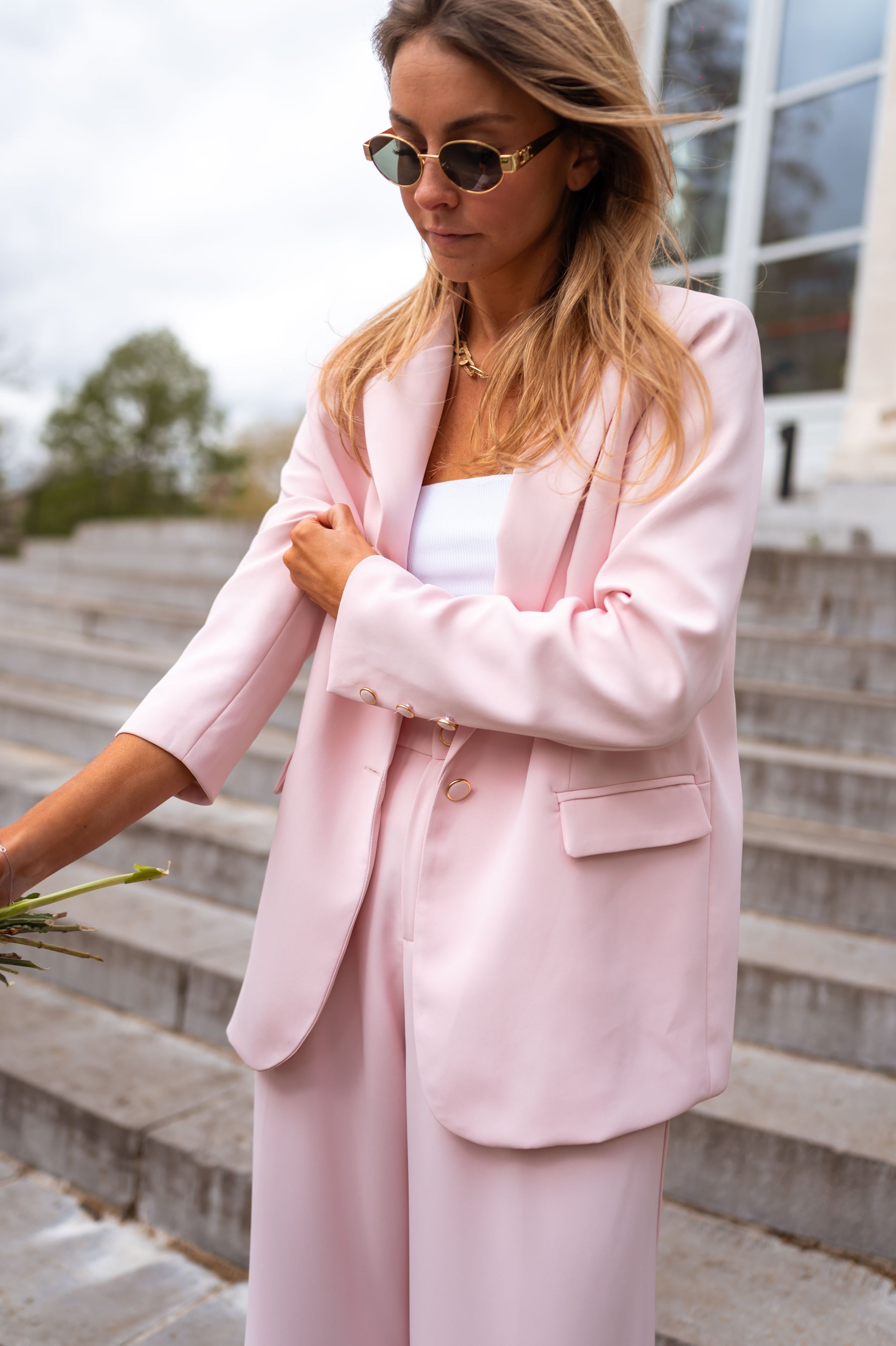 Powder Pink Aurore Blazer