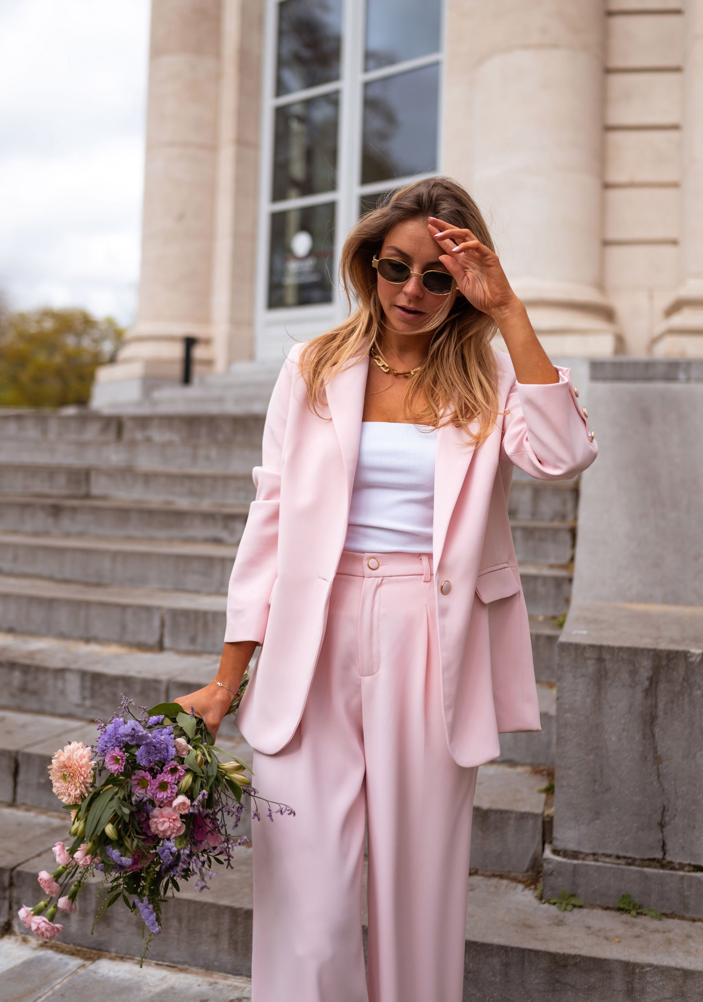 Powder Pink Aurore Blazer