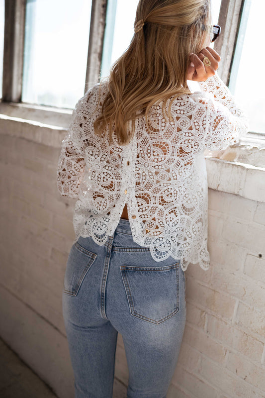 Ecru Lace Manuela Blouse