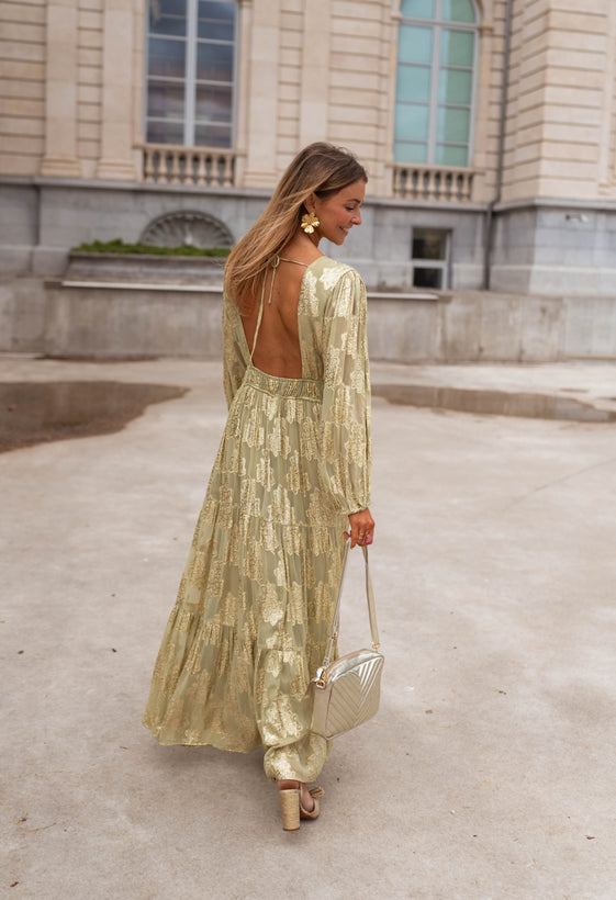 Green and Golden Ezia Dress