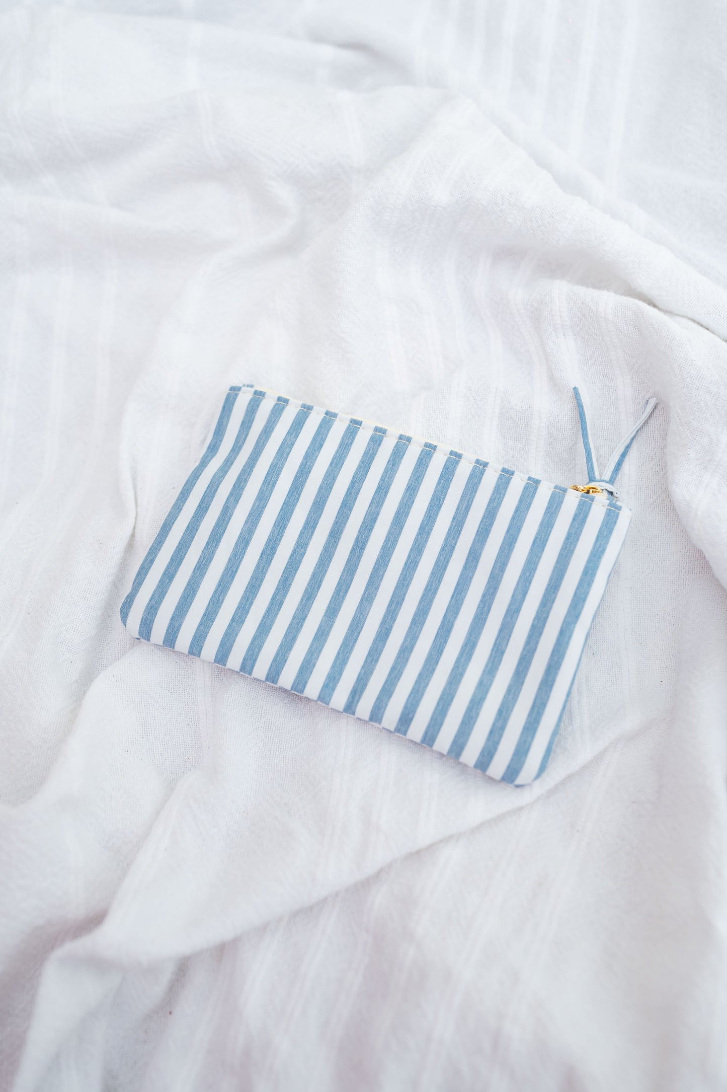Blue Striped Malou Pouch