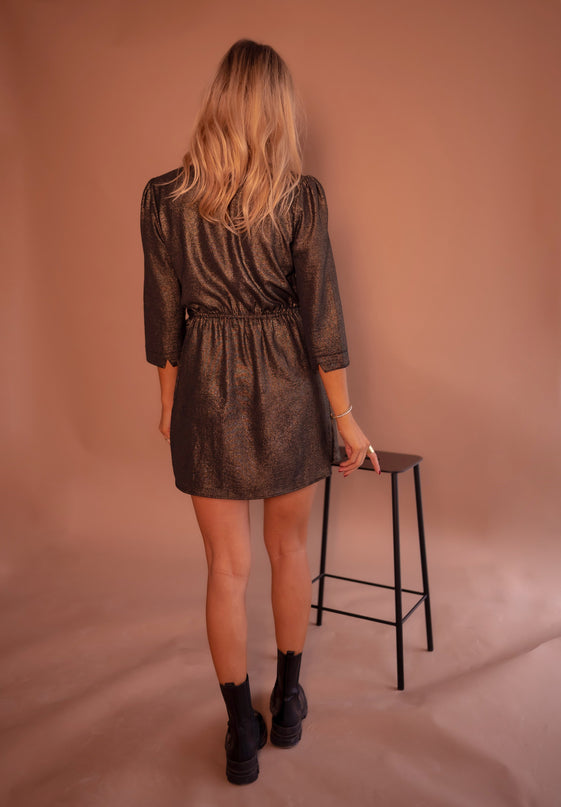 Black and Golden Isee Dress