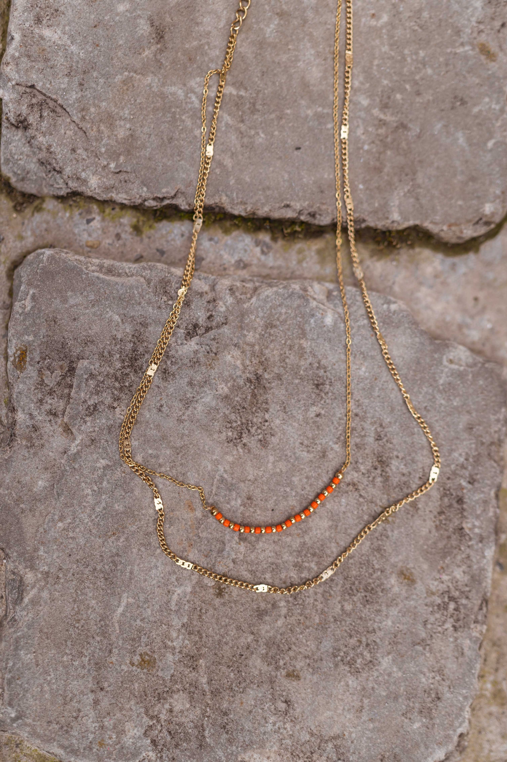 Golden and Orange Amir Necklace