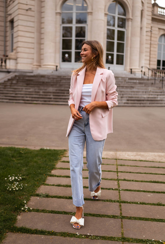 Powder Pink Aurore Blazer