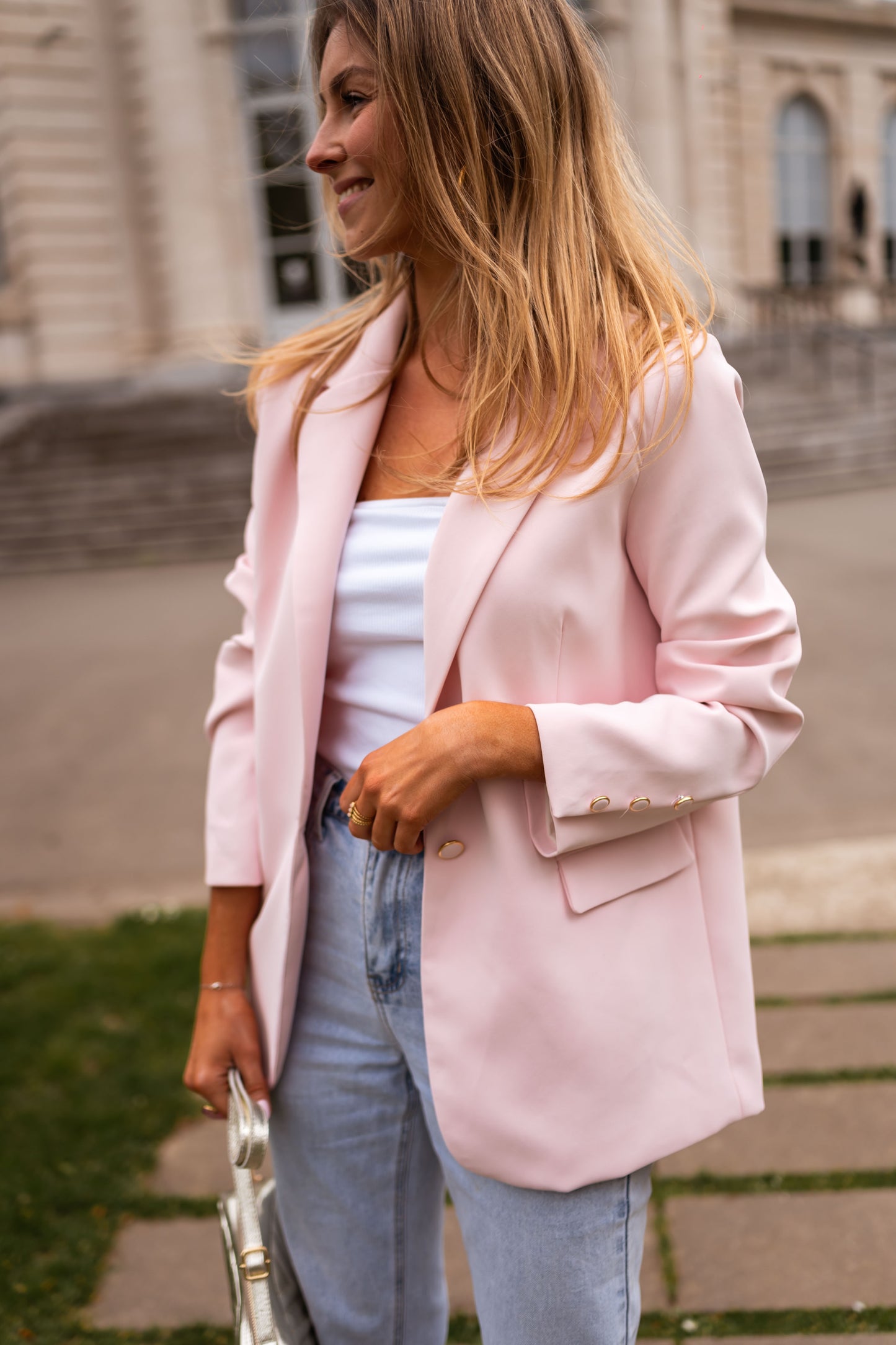 Powder Pink Aurore Blazer