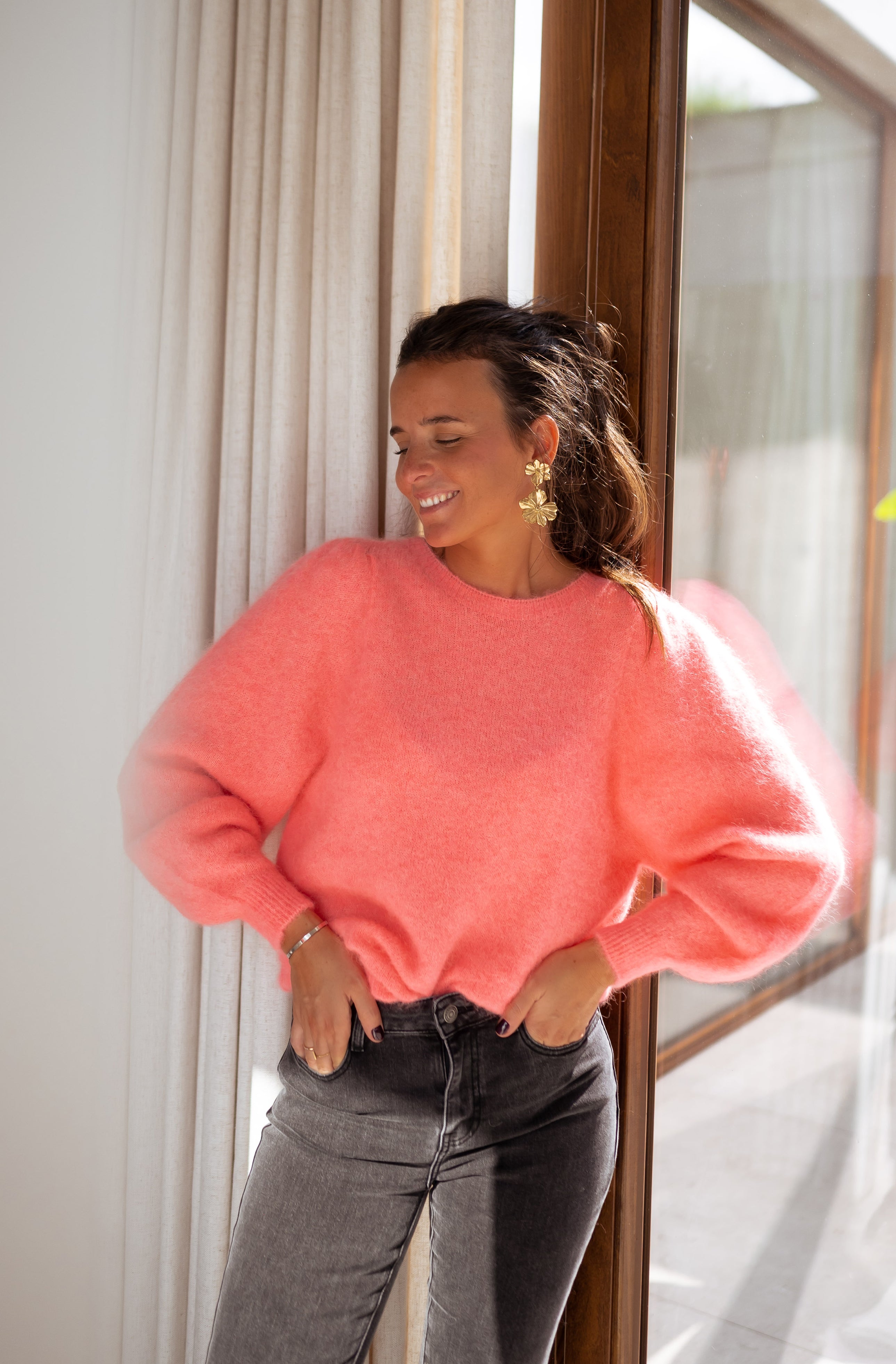 Coral sweater store
