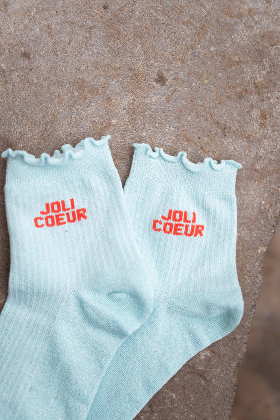 Blue Joli Coeur Socks