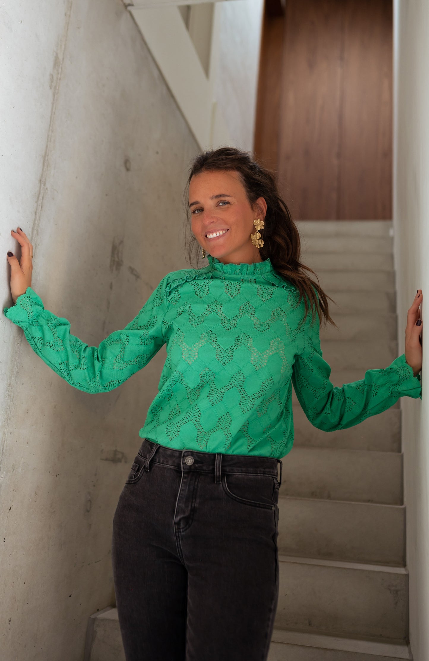 Green Walker Blouse