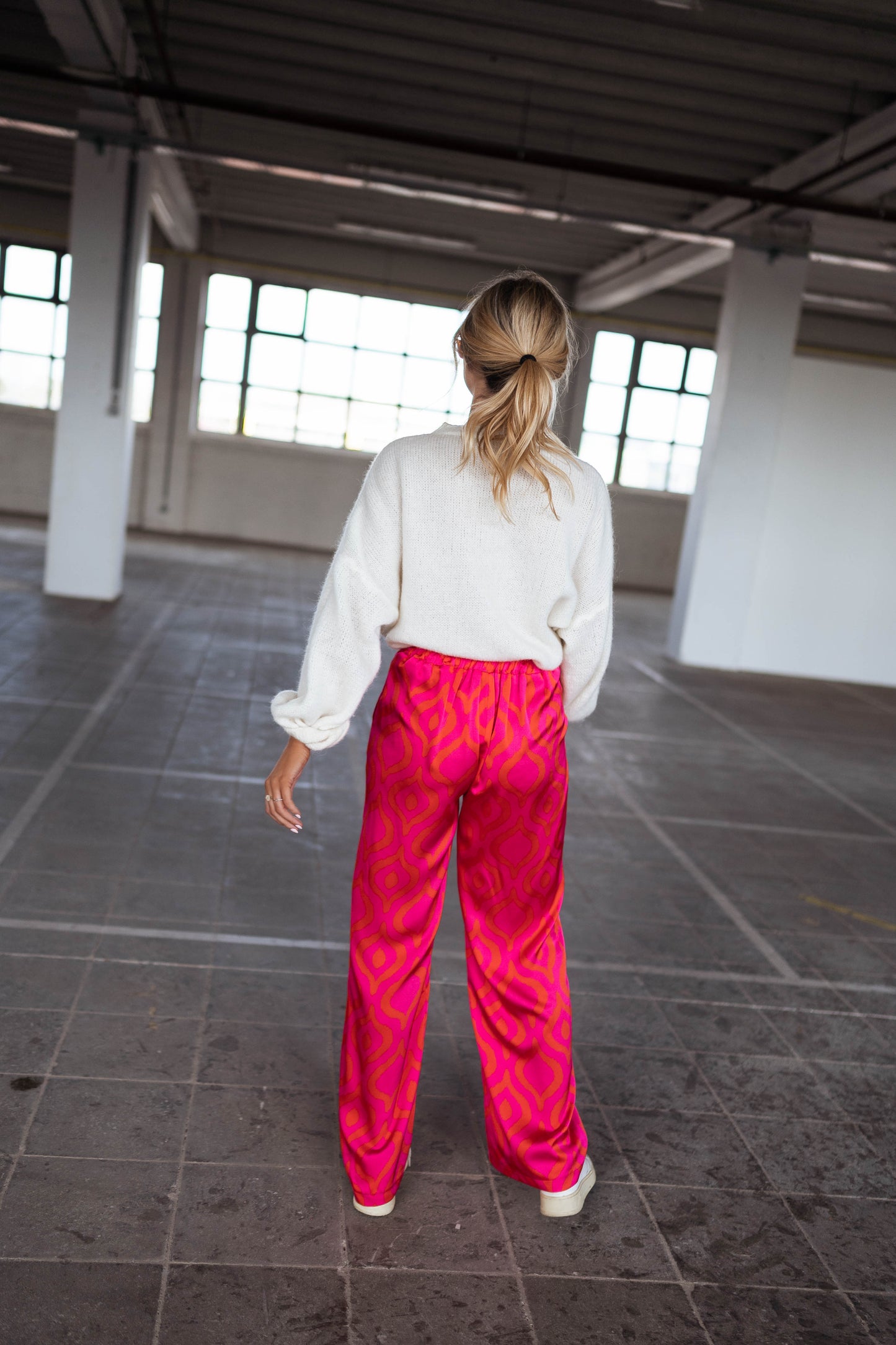 Pink and Orange Patterned Thaly Pants