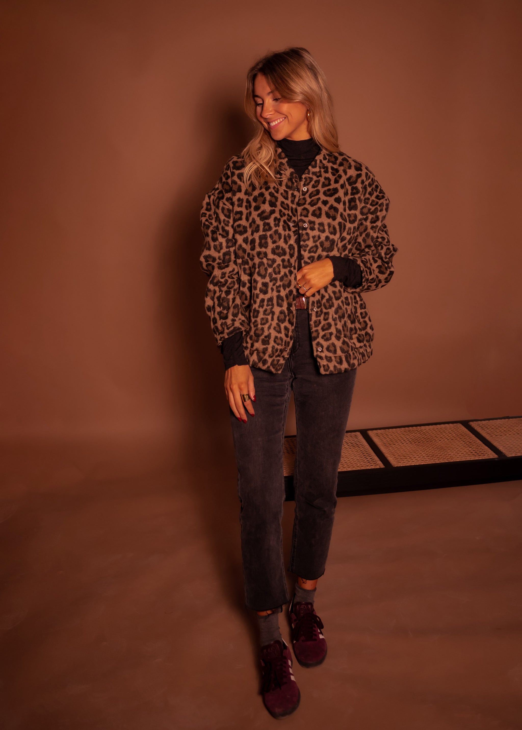 Leopard Cleo Bomber Jacket