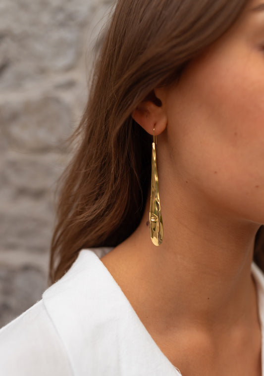 Golden Bevou Earrings
