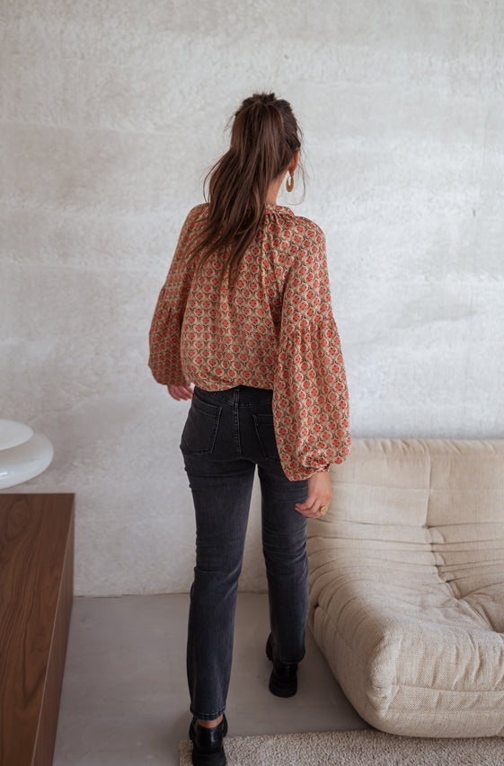 Patterned Tiffany Blouse