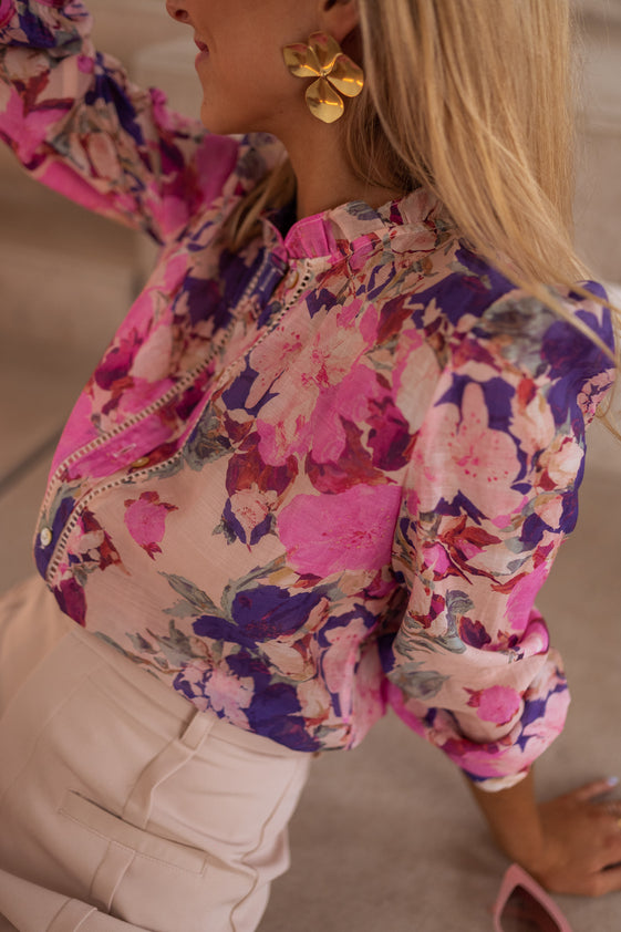 Purple Floral Rory Shirt