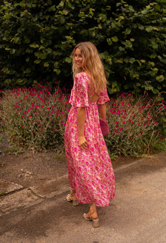 Floral Pink Daphne Dress