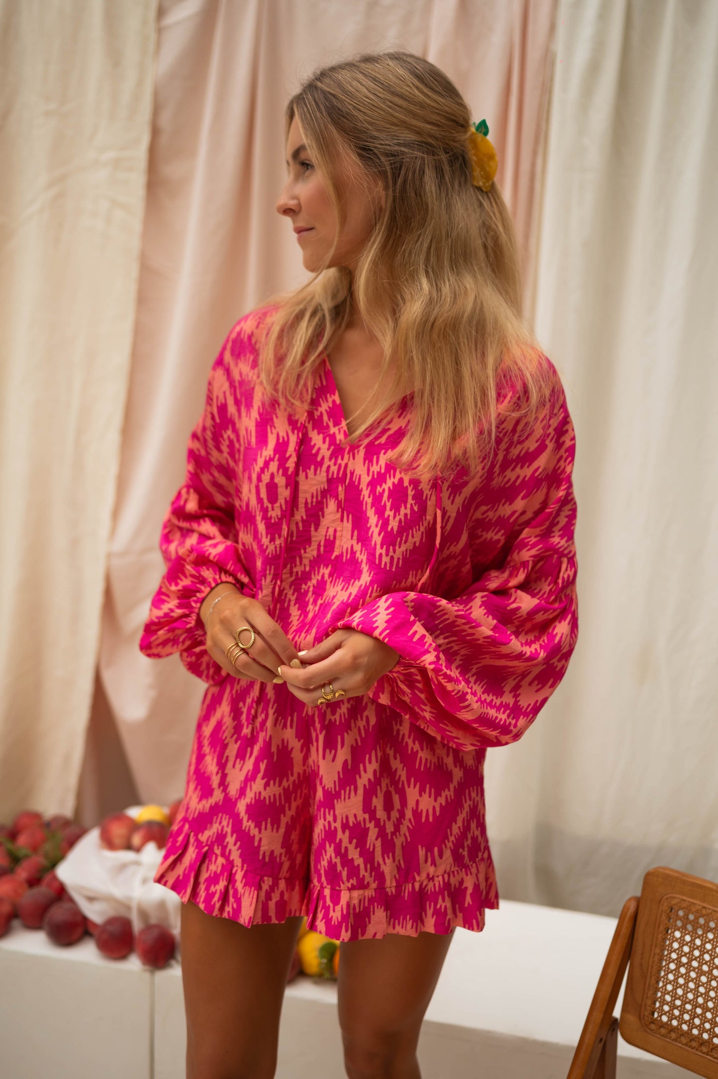 Pink Patterned Constance Shirt