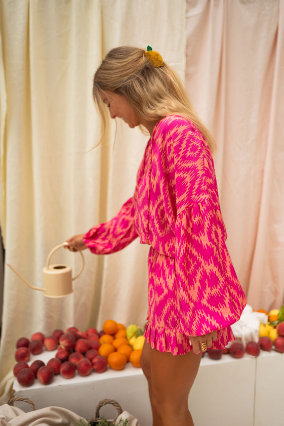 Pink Patterned Constance Shirt